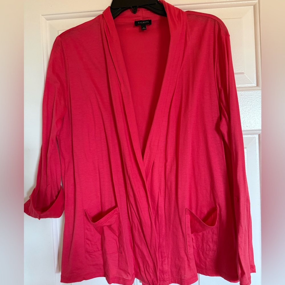 Talbots cotton cardi S/M